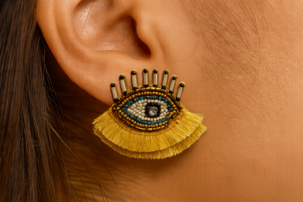 Beaded-Eye-Earring