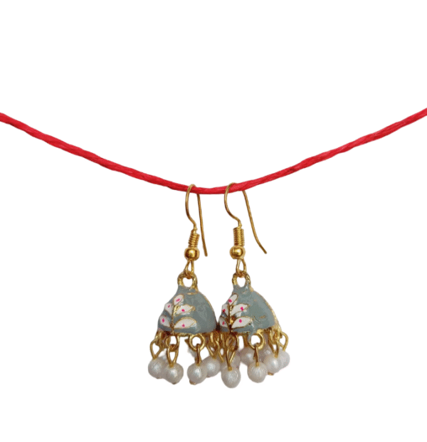 Grey Enamel Earring - Image 4