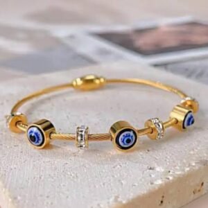 Evil eye gold plated bracelet