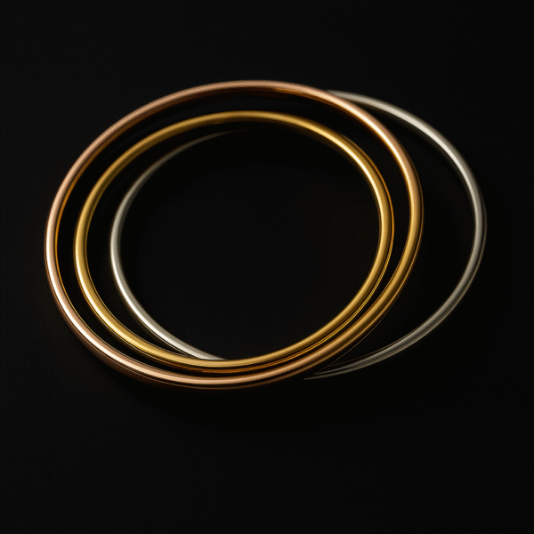 Minimalist Three-Tone Bangles - Image 4
