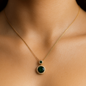 Classic Emerald Pendant Necklace