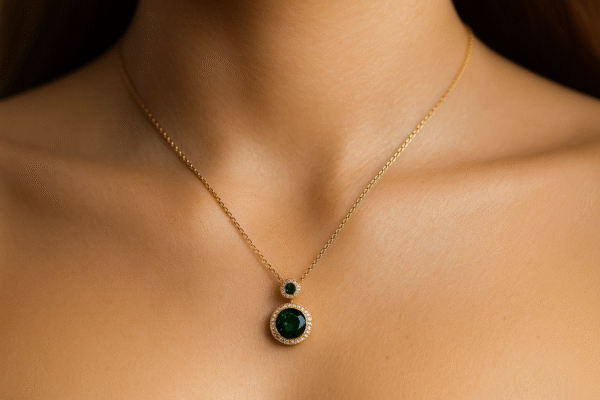 Classic Emerald Pendant Necklace