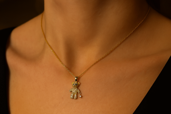 Crystal Teddy Pendant