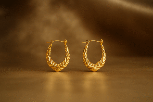 Modern Sparkling Oval Hoops - Image 3