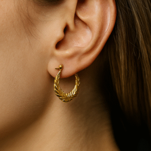 Modern Sparkling Oval Hoops