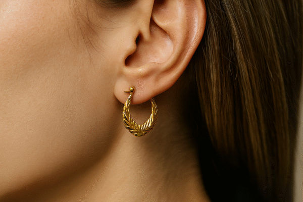 Modern Sparkling Oval Hoops
