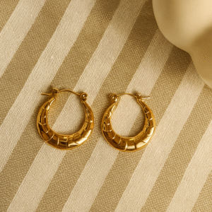 Round Self Textured Hoops