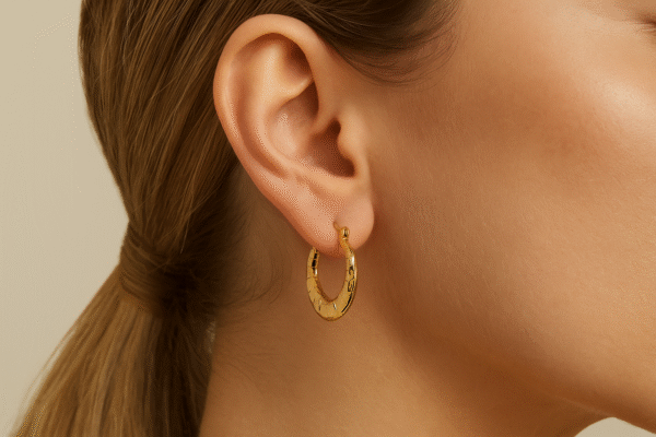 Round Self Textured Hoops - Image 4