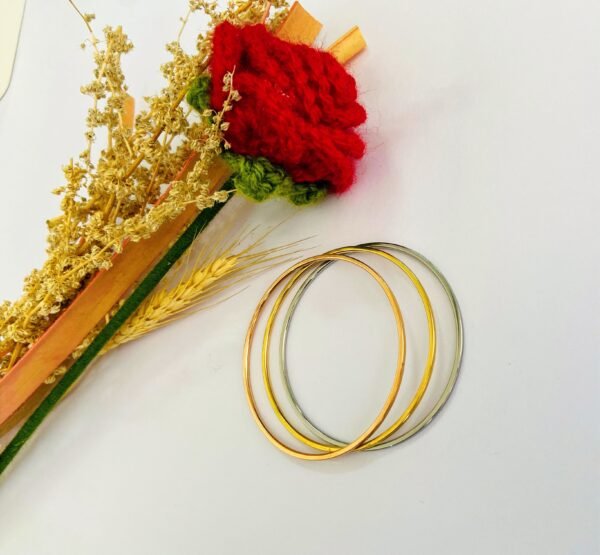 Minimalist Three-Tone Bangles - Image 5