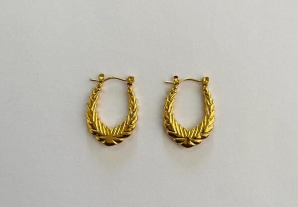 Modern Sparkling Oval Hoops - Image 4
